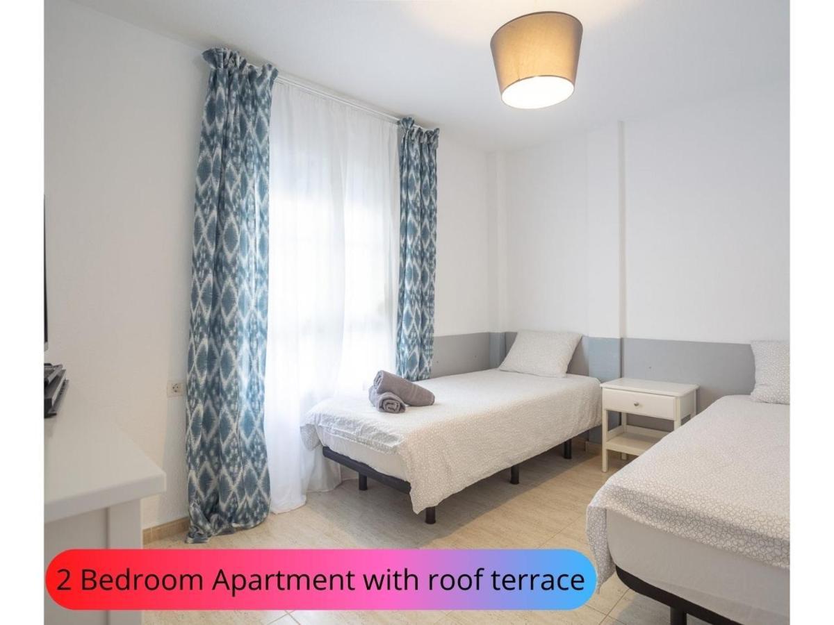 Desirable Rooftop Terrace , 2 Bedroom Apartment With Wifi In Costa Adeje カジャオ・サルバヘ エクステリア 写真